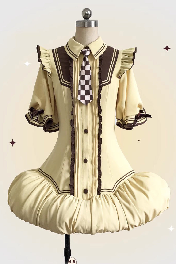 Halloween Sweet Lolita Vest Set with Short Sleeves and Bows