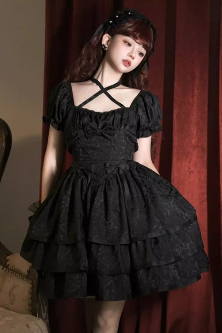 Princess Ruffle Bowknot Gothic Dress