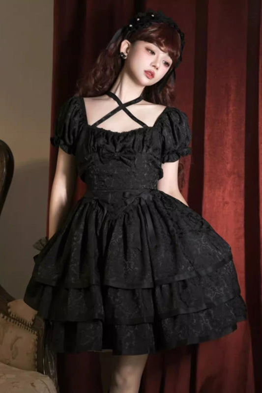 Princess Ruffle Bowknot Gothic Dress
