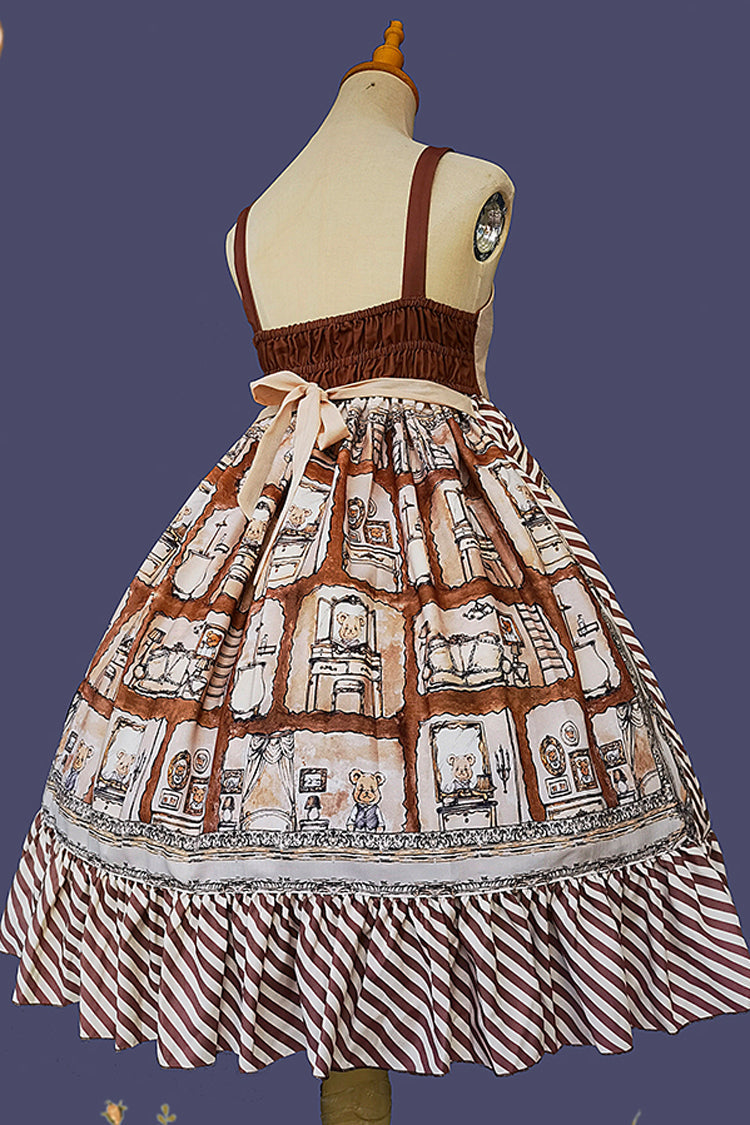 Sweet Lolita Dress with Bowknot and Print