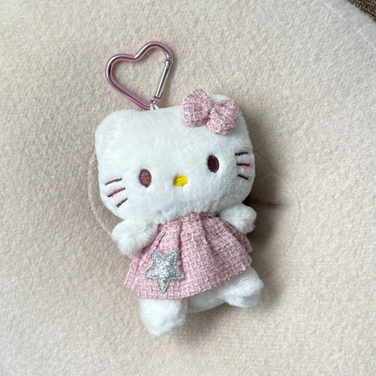 Porte-clés en peluche Chaton avec robe KI416