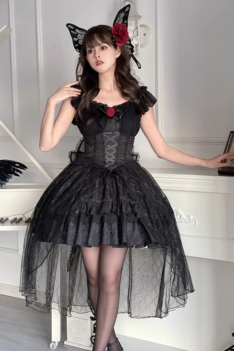 Princess Lolita Dress with Rose Bow Accents