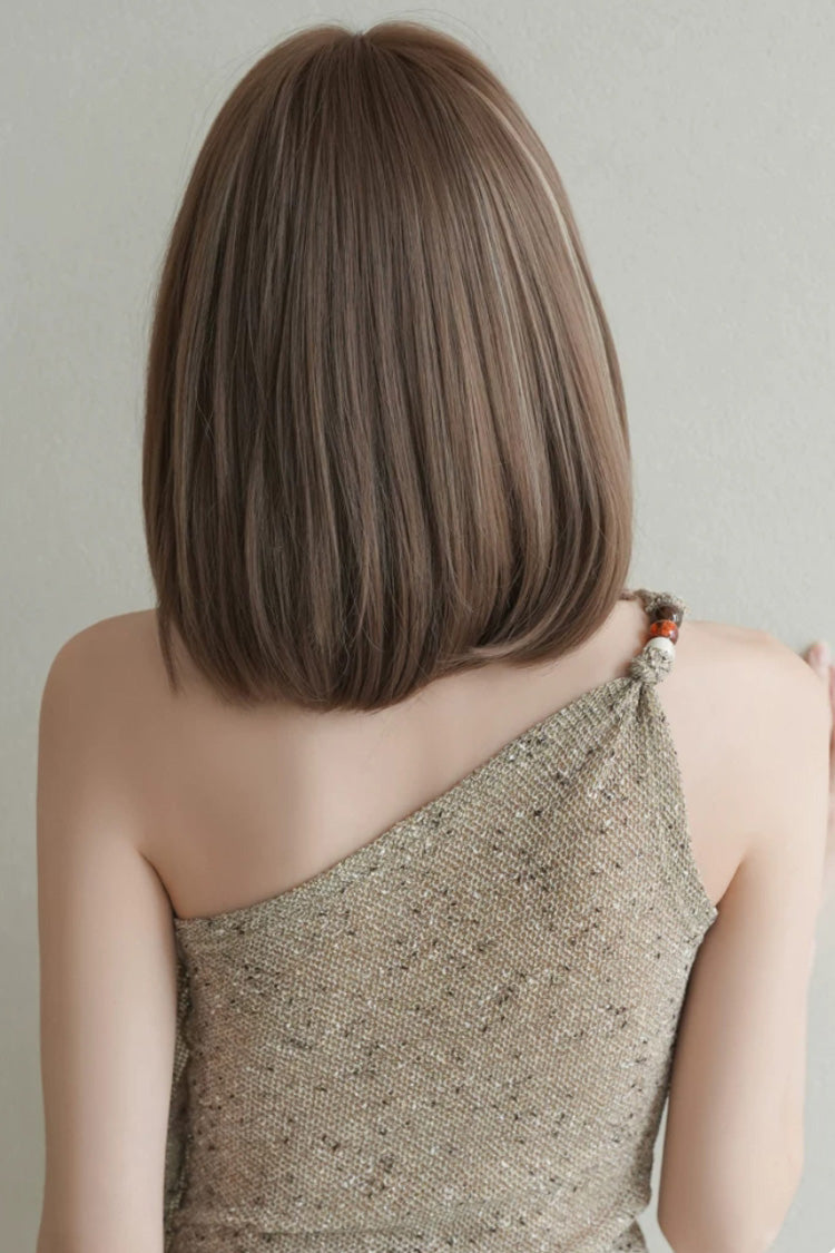Fluffy Clavicle Bob Lolita Wig with Natural Highlights