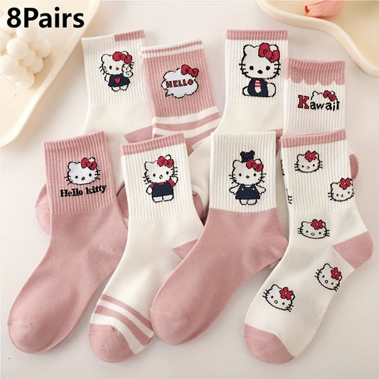 Kitty Cat Stockings - 8 Pairs