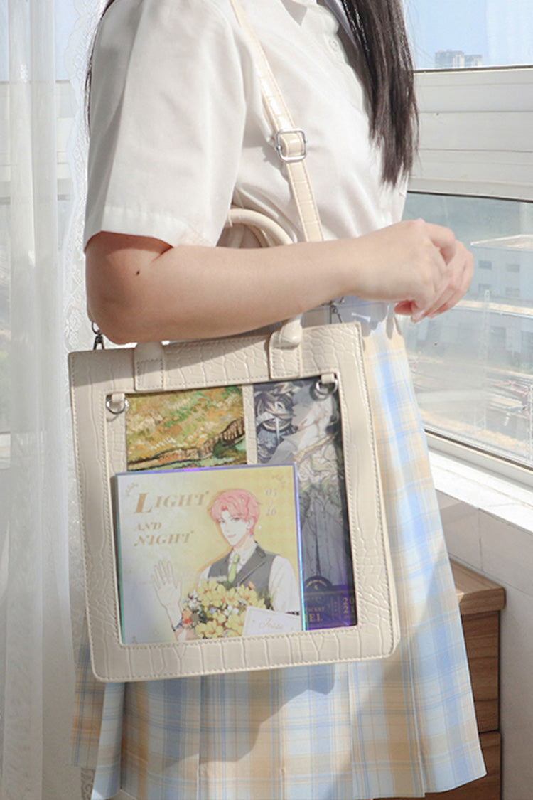 Transparent Chain Gothic Itabag in Black