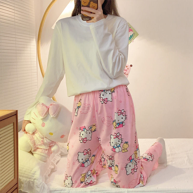 Pink Kitty Pajama Trousers KI716