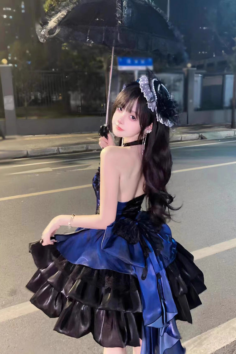 Divine Vow Sleeveless Multi-Ruffle Elegant Princess Lolita Gown - 3 Colors