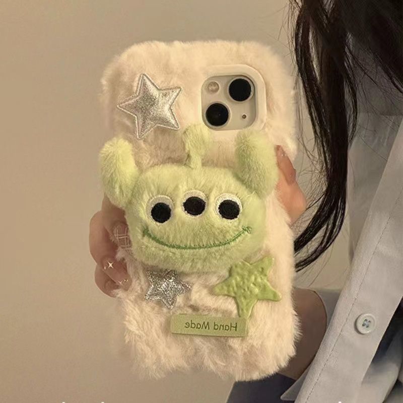 Cute Star Figure Plush Phone Case KI695