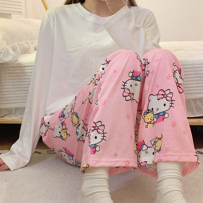 Pink Kitty Pajama Trousers KI716