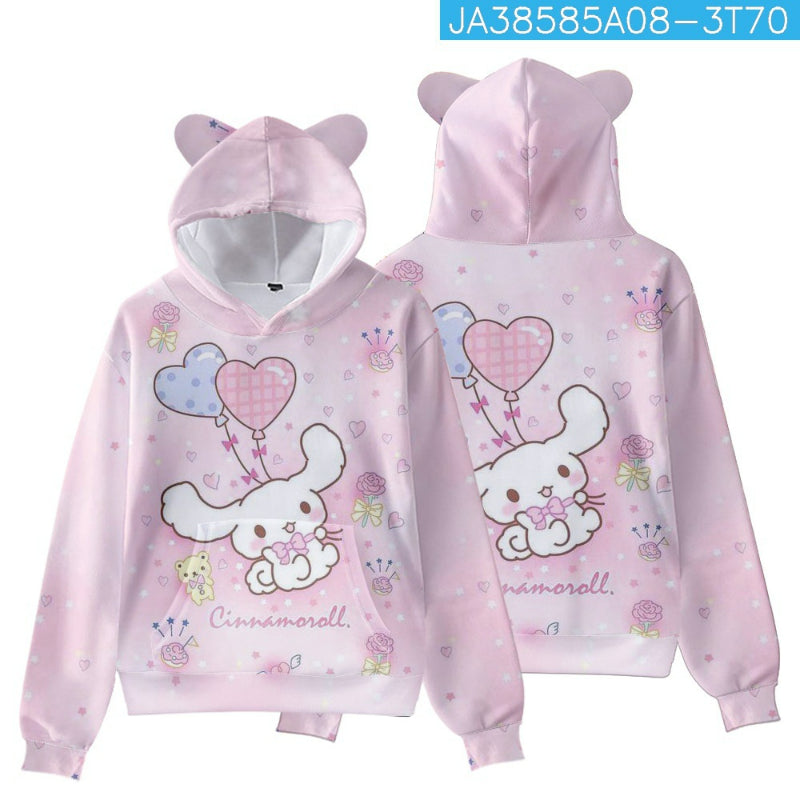 Pull à capuche pour enfants avec imprimé Cinna mignon KI596