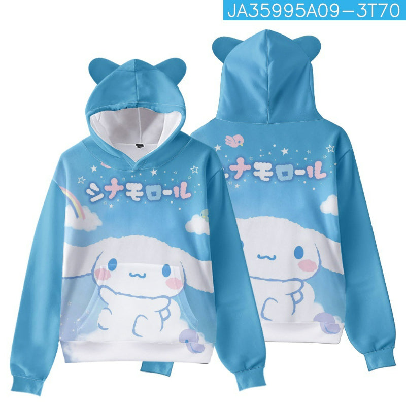 Pull à capuche pour enfants avec imprimé dessin animé Cinna KI597