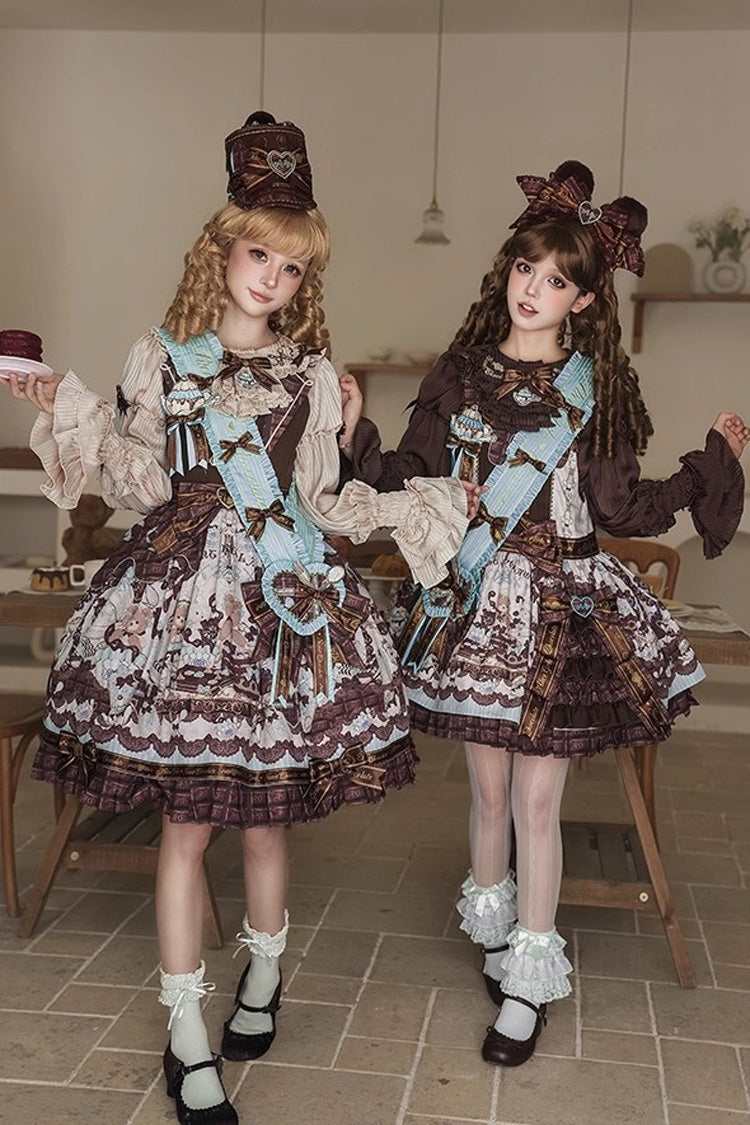Sweet Lolita JSK Dress with Bowknot and Print