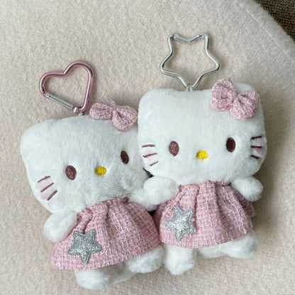 Porte-clés en peluche Chaton avec robe KI416