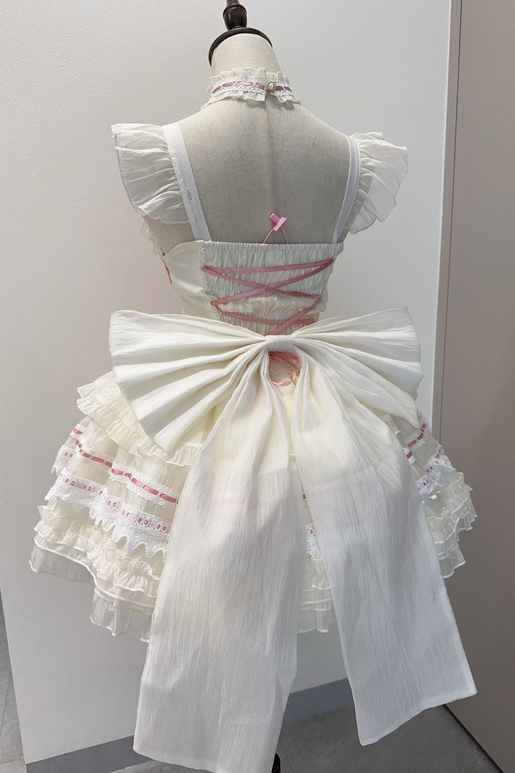 Prelude to Spring Song Sleeveless Multi-Layered Ruffle Bowknot Lace Sweet Princess Ballet Lolita Jsk Dress