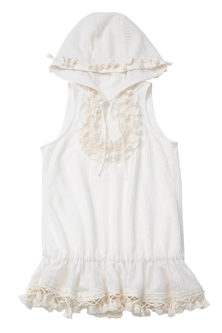 Sweet Lolita Skirt with Double-Layered Ruffles and Lace Splicing
