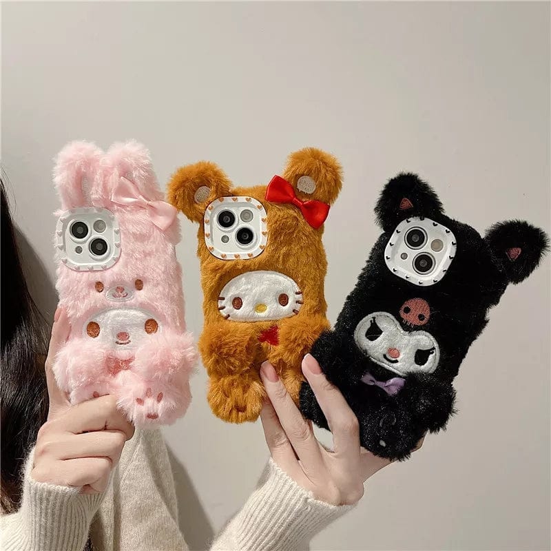 Anime Kawaii Plush Furry iPhone Case