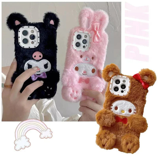 Anime Kawaii Plush Furry iPhone Case