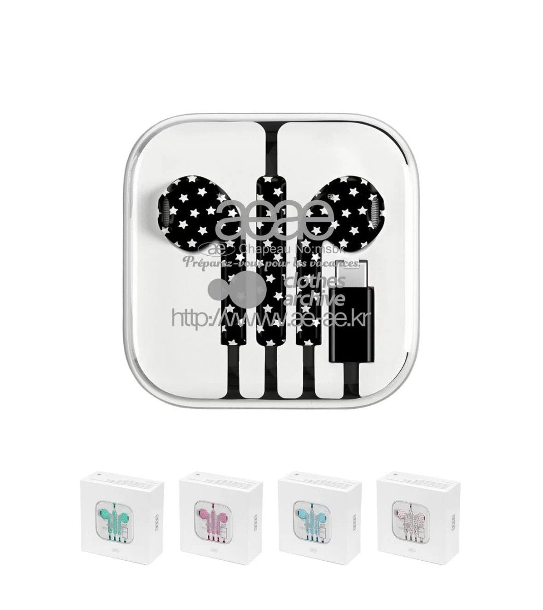 AEAE Polka Korean Wired Dot Authentic USB-C Earphones