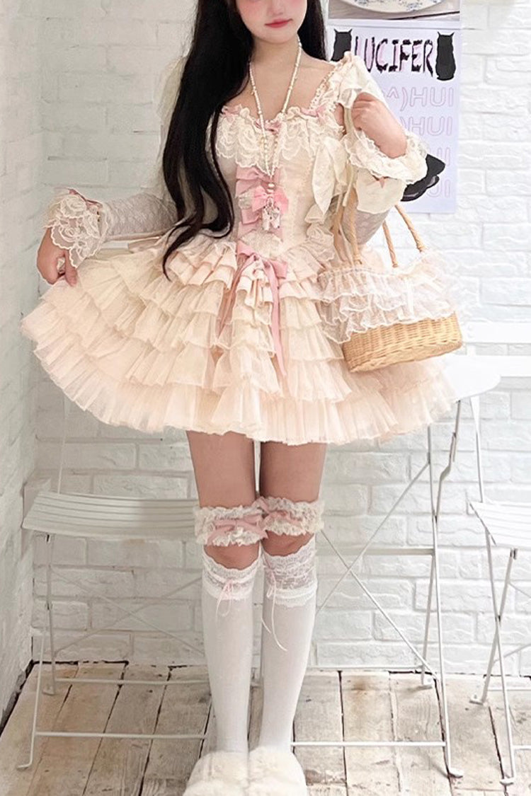 Goddess Ballet Romance Multi-Layer Ruffle Sweet Princess Dress - 2 Shades