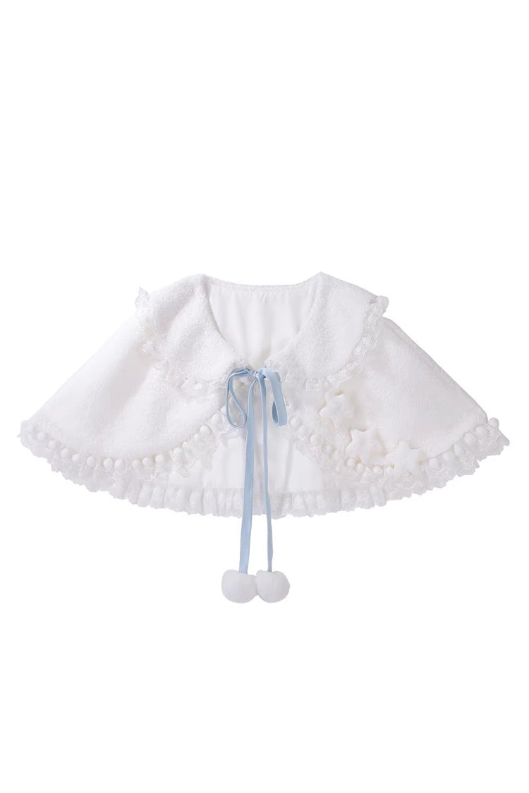 Asymmetric Embroidered Bow Lace Elegant Cut-Out JSK Ensemble - Cloud Dreamland