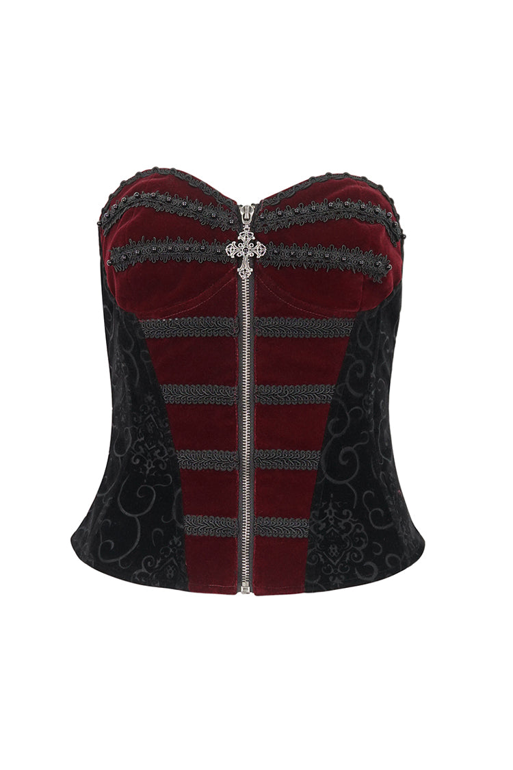 Crimson Noir Lace-Up Women's Gothic Corset
