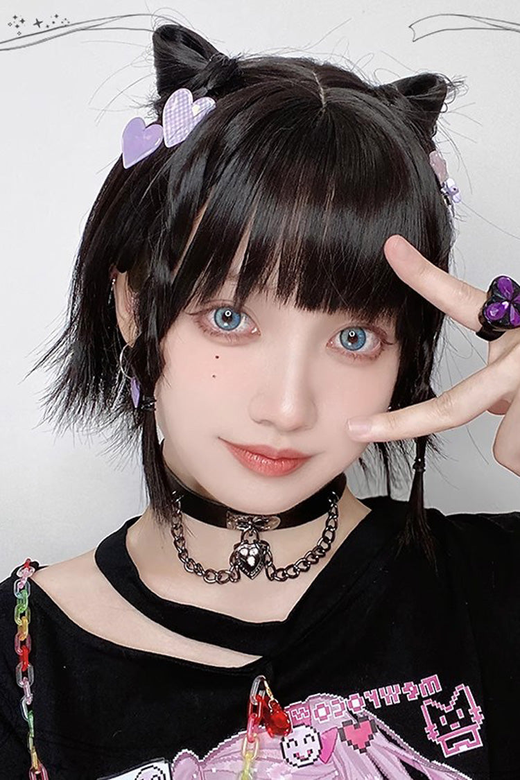Japanese Lolita Wig with Outward Curled Bangs