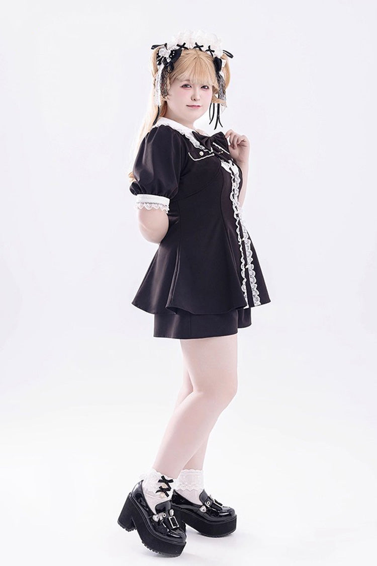 Japanese Jirai Kei Outfit with Bowknot Details