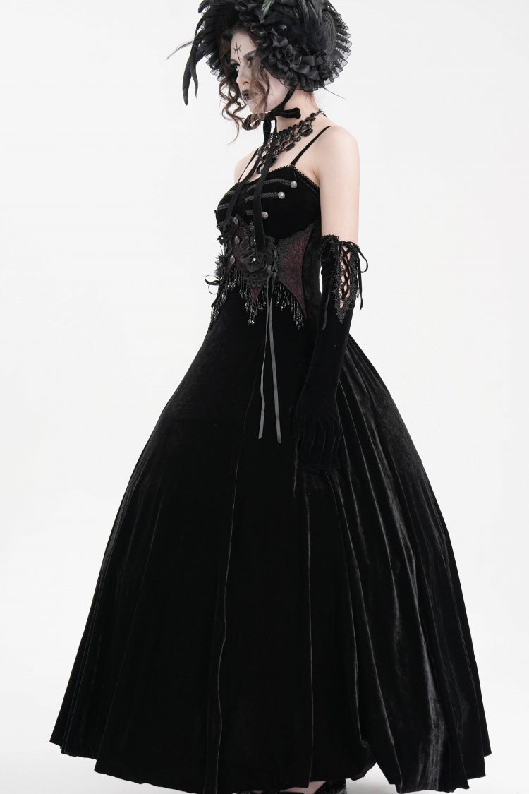 Lace-Up Gothic Slip Wedding Dress