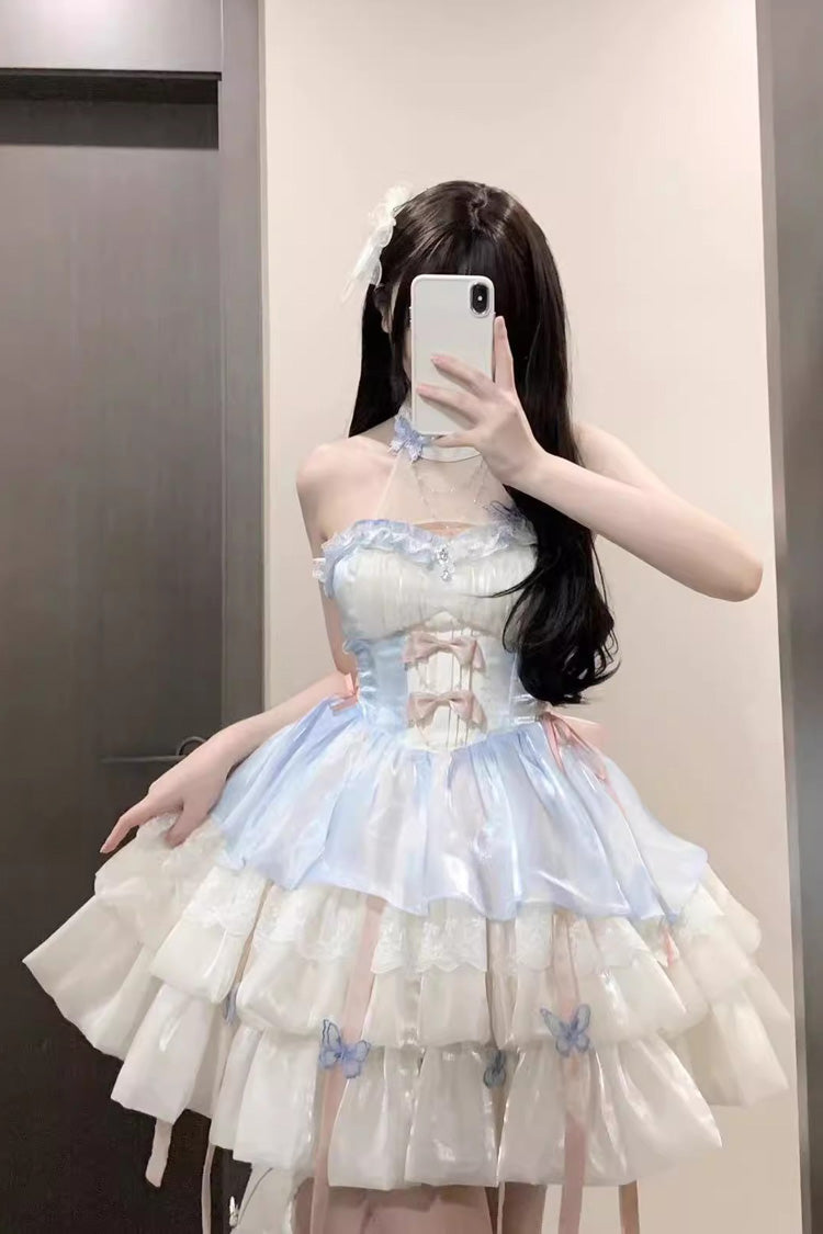Divine Vow Sleeveless Multi-Ruffle Elegant Princess Lolita Gown - 3 Colors