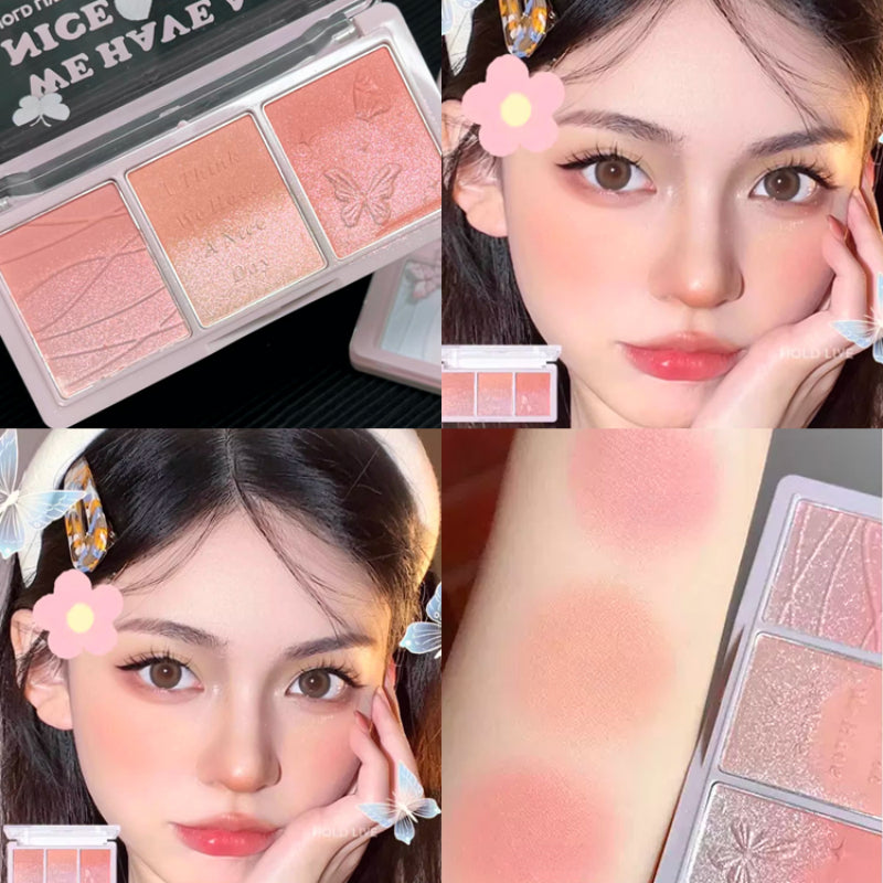 Tri-color Blush Eyeshadow Palette - Kimi