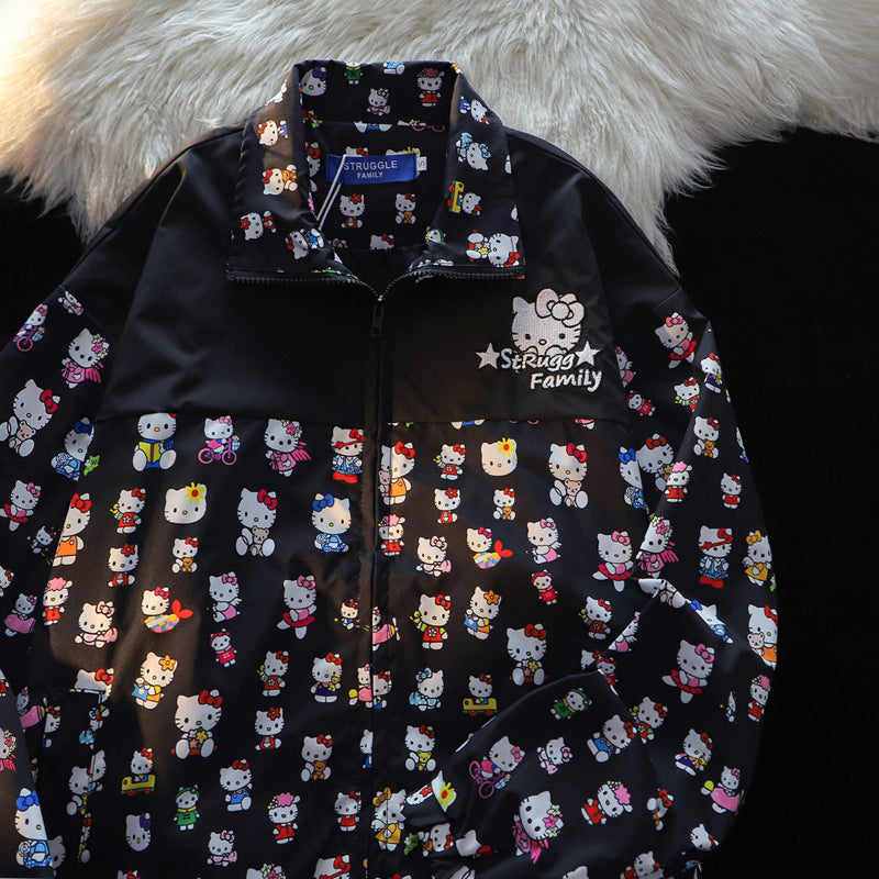 Kawaii Volldruck Kitty Cardigan Jacke KI643