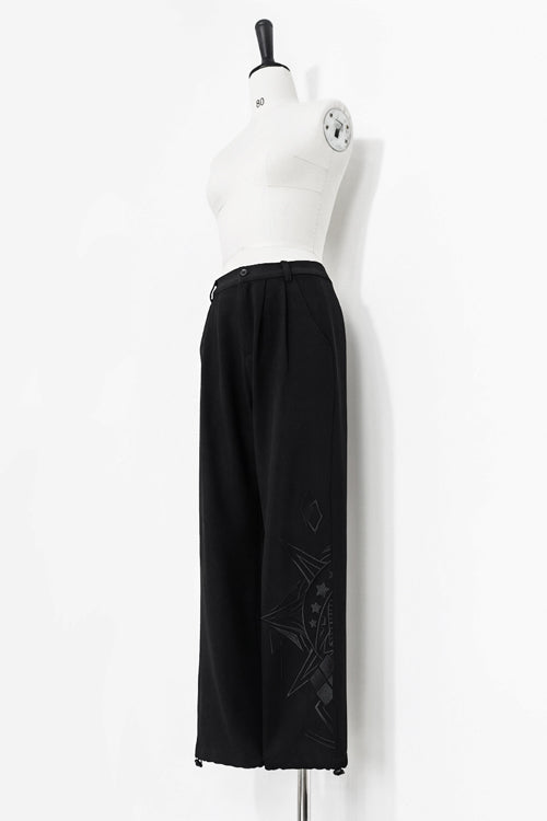 Star-Embroidered Ouji Trousers - Chronicles Edition - Gothic Edge