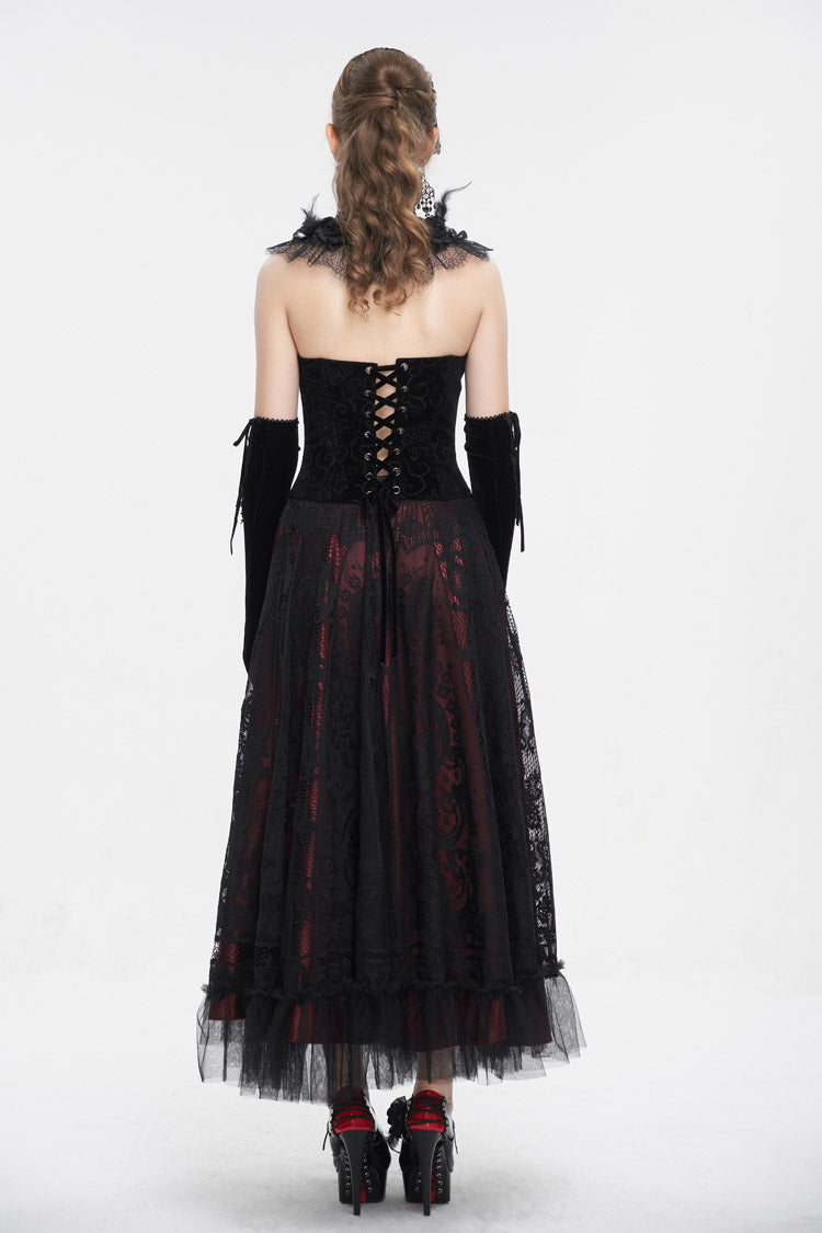 Crimson Noir Lace-Up Women's Gothic Corset