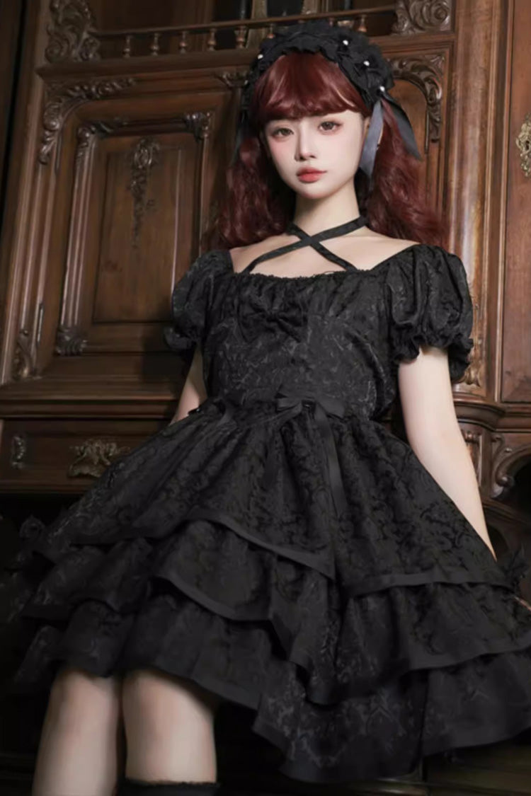 Princess Ruffle Bowknot Gothic Dress