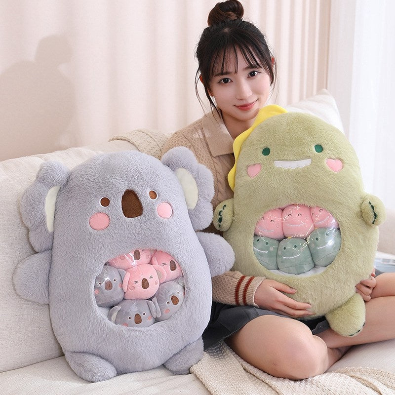Baby Animal Bag Of Stuffies - baby plush, balls, dinosaur, koala, plush toys Kawaii Babe
