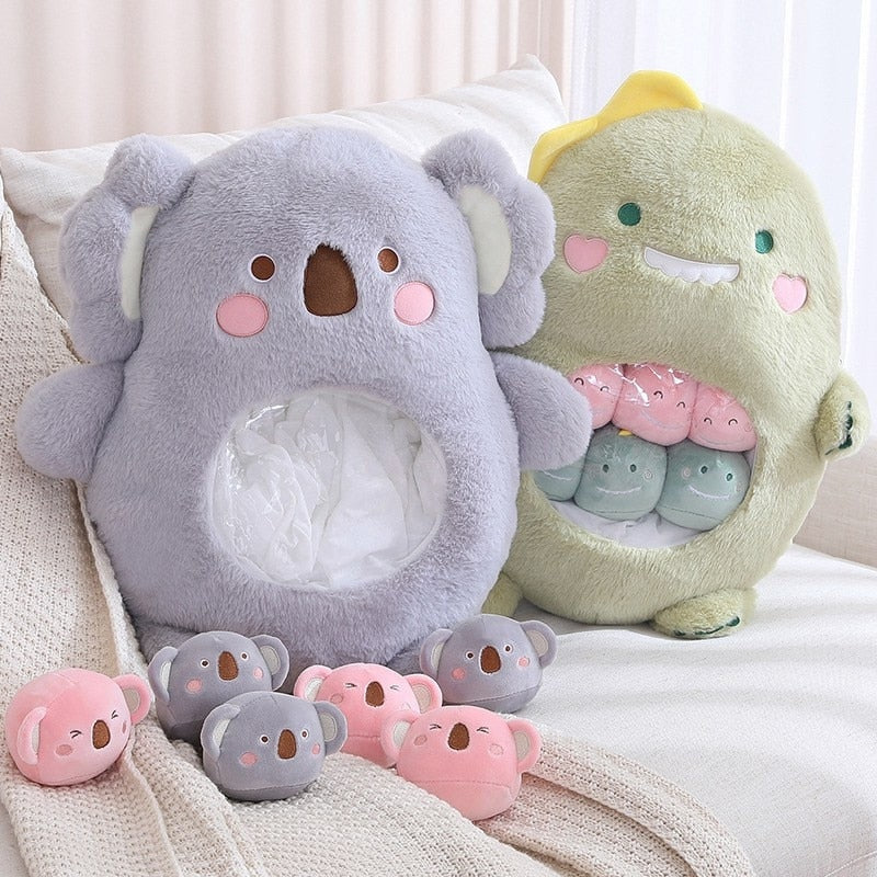 Baby Animal Bag Of Stuffies - baby plush, balls, dinosaur, koala, plush toys Kawaii Babe