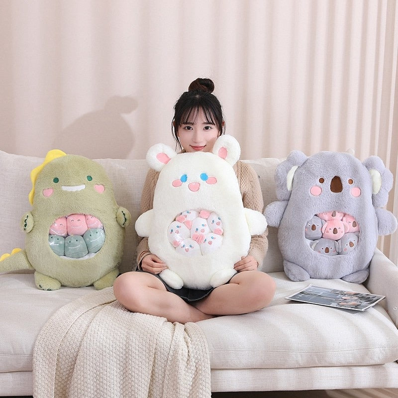 Baby Animal Bag Of Stuffies - baby plush, balls, dinosaur, koala, plush toys Kawaii Babe