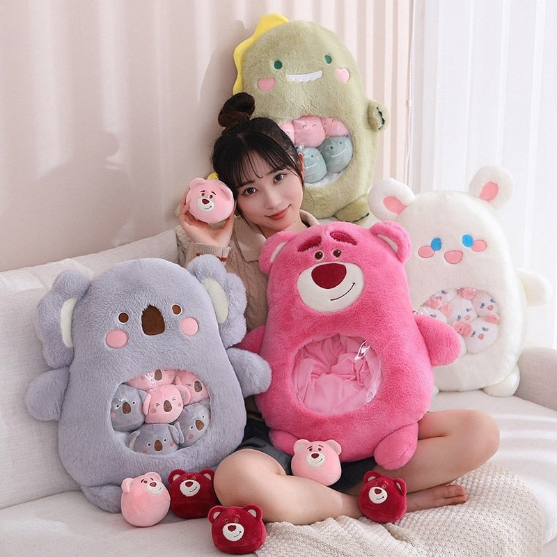 Baby Animal Bag Of Stuffies - baby plush, balls, dinosaur, koala, plush toys Kawaii Babe
