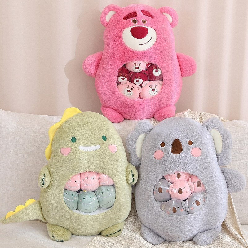 Baby Animal Bag Of Stuffies - baby plush, balls, dinosaur, koala, plush toys Kawaii Babe