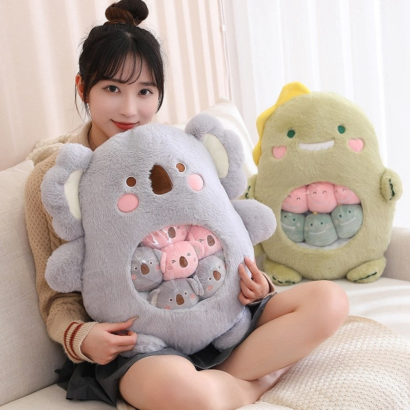 Baby Animal Bag Of Stuffies - baby plush, balls, dinosaur, koala, plush toys Kawaii Babe