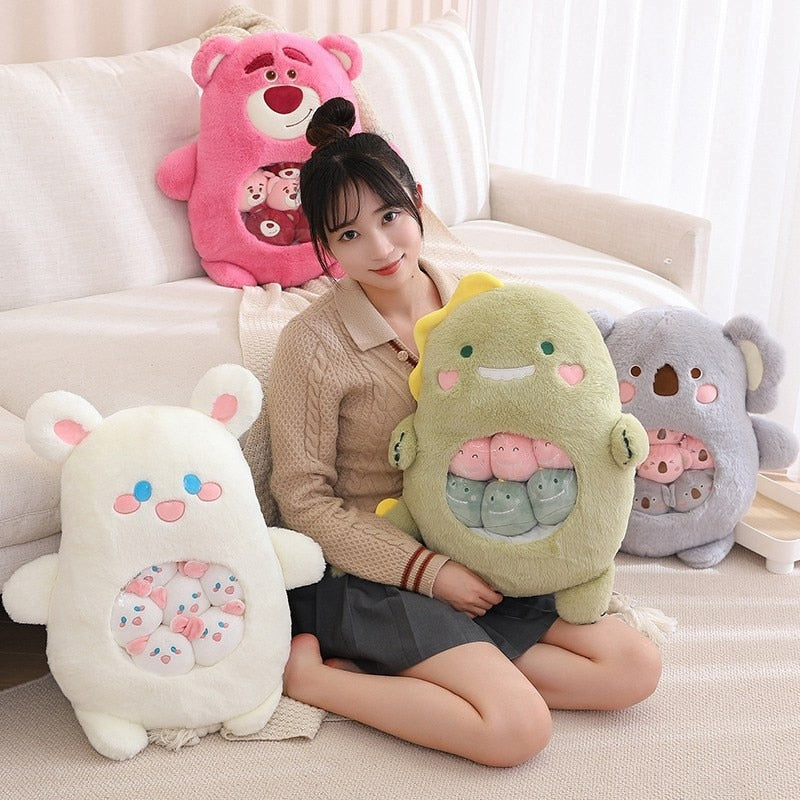 Baby Animal Bag Of Stuffies - baby plush, balls, dinosaur, koala, plush toys Kawaii Babe