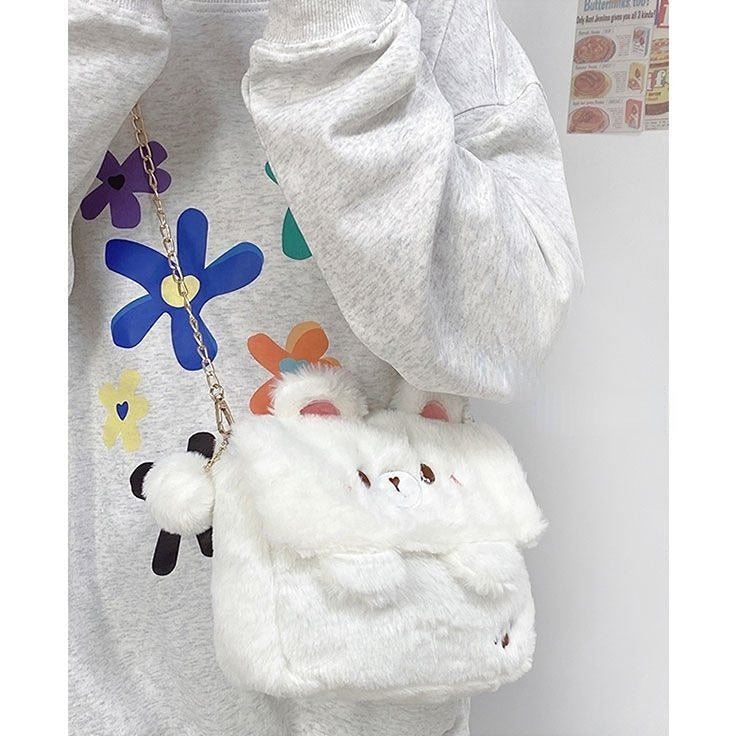 Baby Bear Fur Handbag - fuzzy, fuzzy bag, handbag, handbags, kawaii bag Kawaii Babe