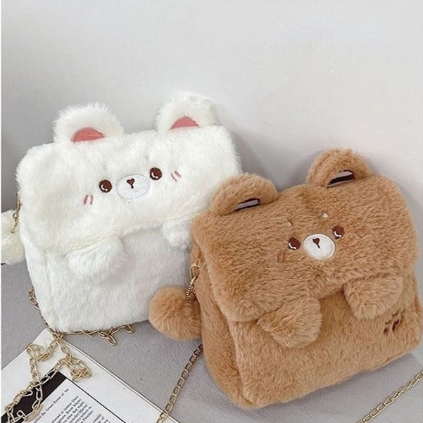 Baby Bear Fur Handbag - fuzzy, fuzzy bag, handbag, handbags, kawaii bag Kawaii Babe