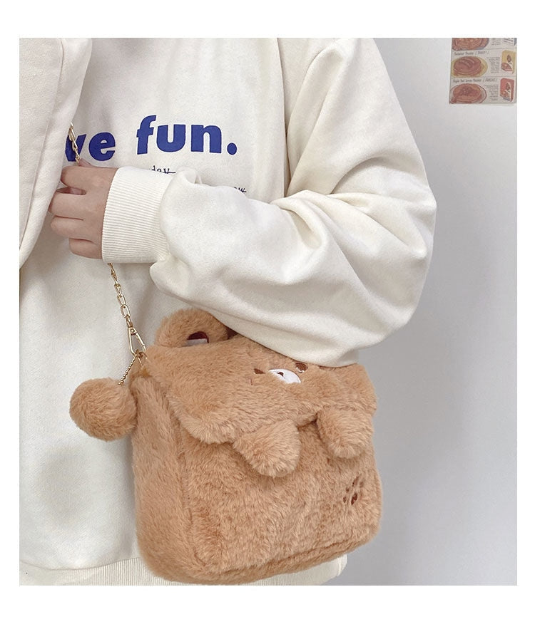 Baby Bear Fur Handbag - fuzzy, fuzzy bag, handbag, handbags, kawaii bag Kawaii Babe
