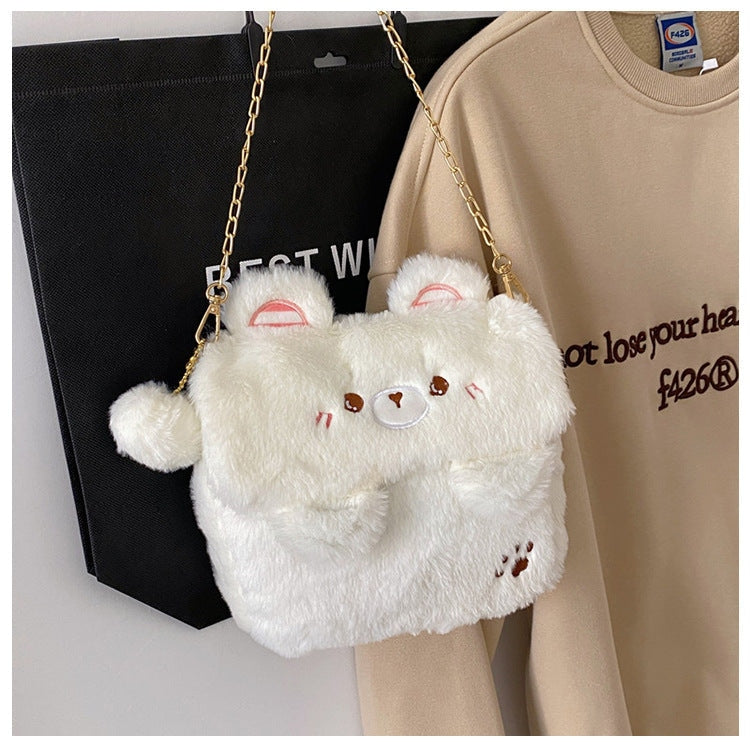 Baby Bear Fur Handbag - fuzzy, fuzzy bag, handbag, handbags, kawaii bag Kawaii Babe