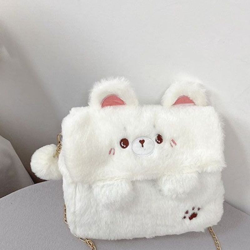 Baby Bear Fur Handbag - fuzzy, fuzzy bag, handbag, handbags, kawaii bag Kawaii Babe