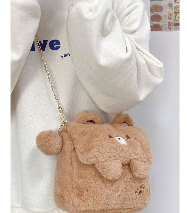 Baby Bear Fur Handbag - fuzzy, fuzzy bag, handbag, handbags, kawaii bag Kawaii Babe