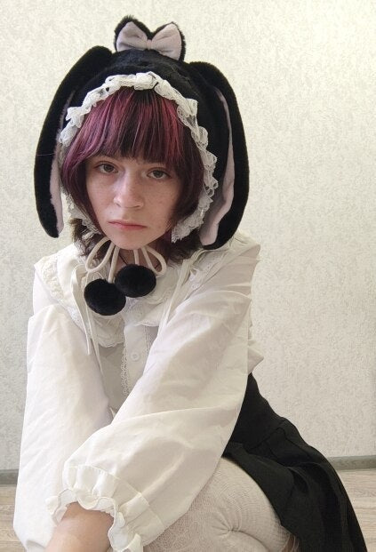 Baby Bun Lolita Bonnet - bunny ear, bunny ears, bunny girls, ears, hat Kawaii Babe