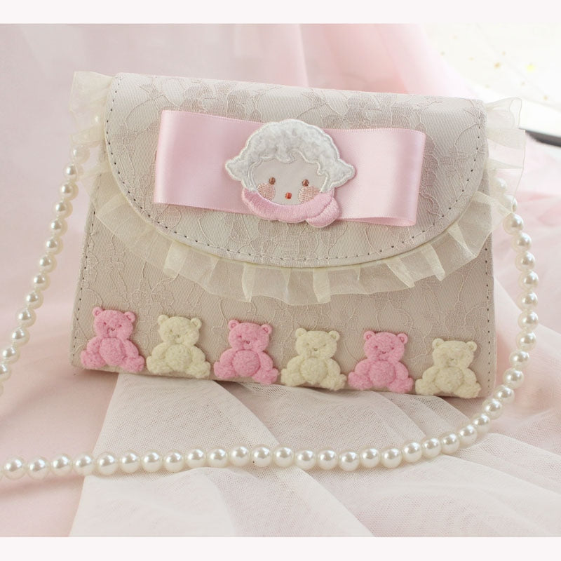 Baby Lamb Clutch - coin purse, fuzzy sheep, handbag, handbags, lamb Kawaii Babe
