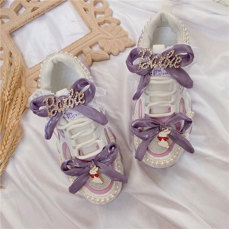Barbie Doll Lolita Sneakers - athletic shoes, barbie, barbies, heels, kawaii shoes